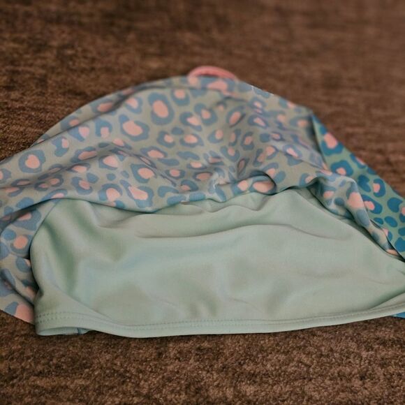 Cat & Jack Teal and Pink Leopard Bikini Set - Picture 3 of 6